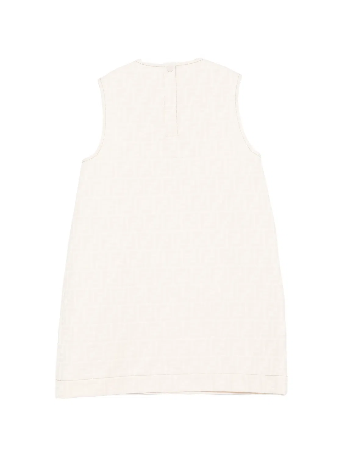 Платье с тисненым логотипом FF Fendi Kids, нейтральные цвета — фото 2