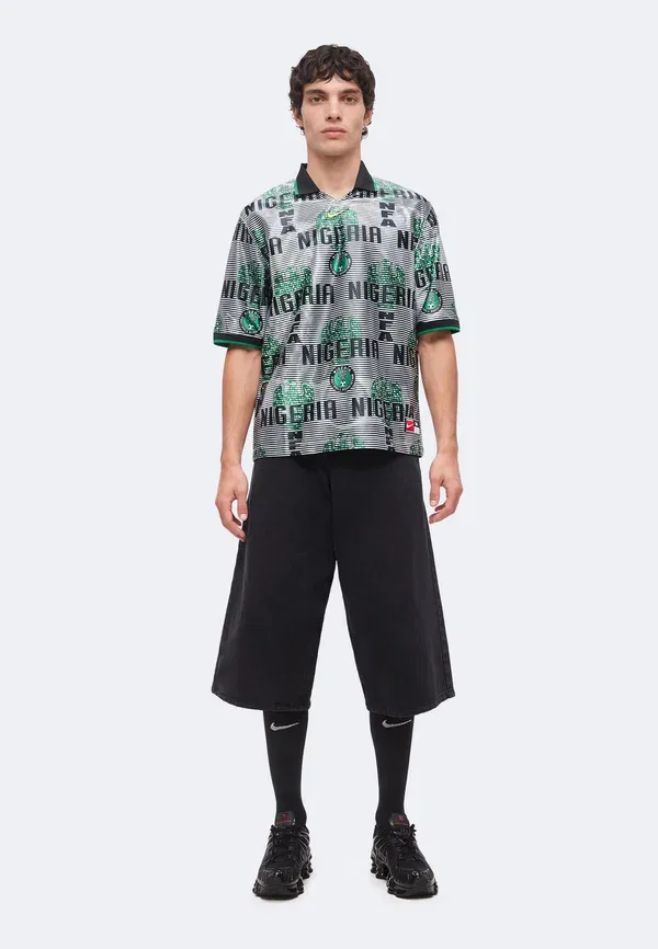 Футболка, дышащая, Nigeria Energy, Nike Performance, White/Black/Pine Green/Electric Green, белый/черный/зеленый — фото 2