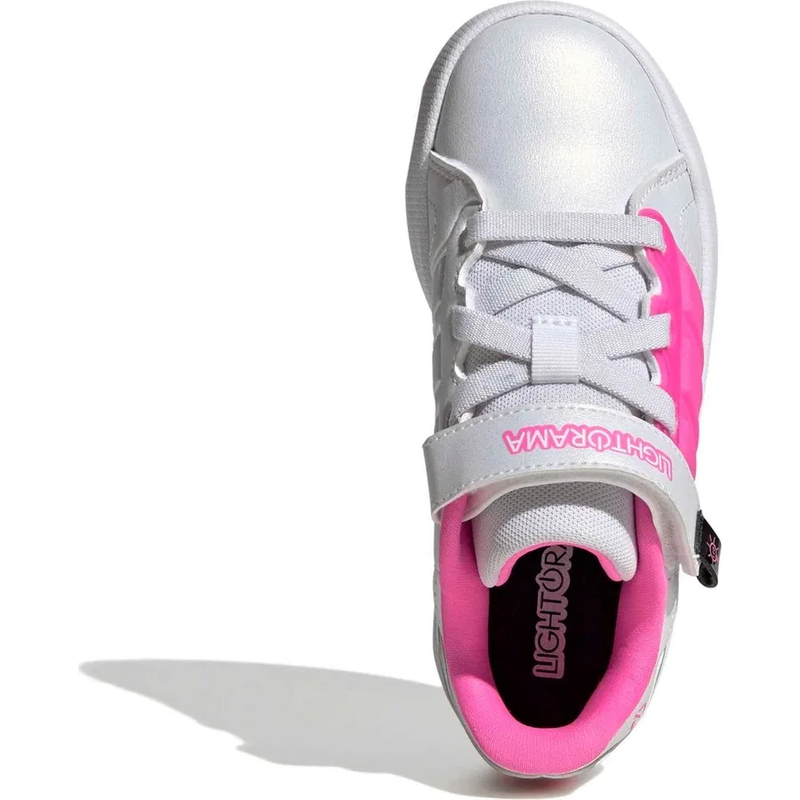 Детские повседневные кроссовки с принтом Lightorama Court adidas, Белый — фото 2