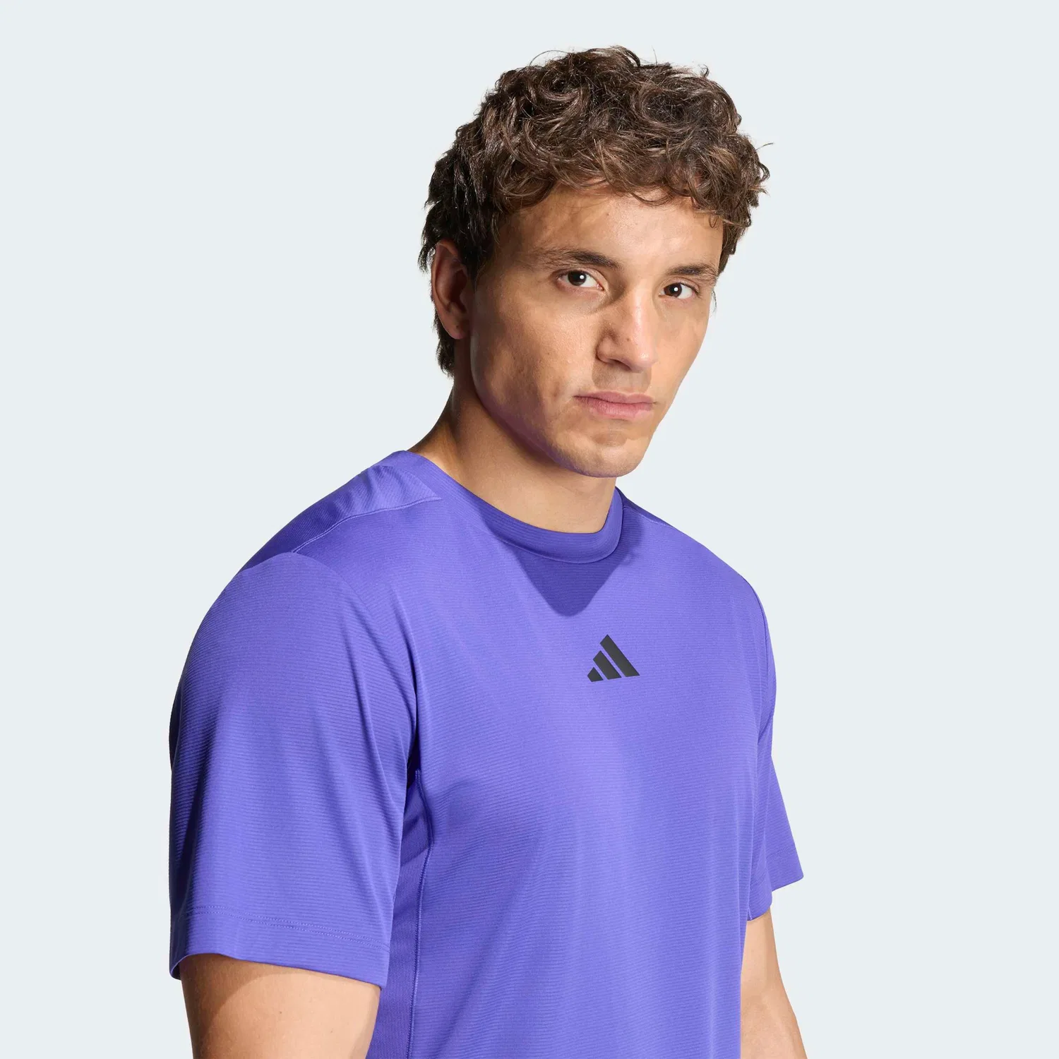 Мужская футболка с тремя полосками Adidas Performance, Pure Purple — фото 3