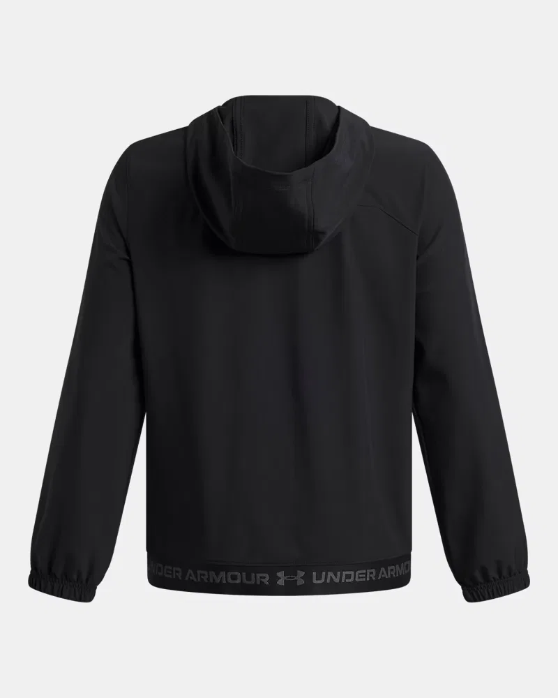 Куртка детская водоотталкивающая на полной молнии UA Vanish UnderArmour, Black/Castlerock — фото 2