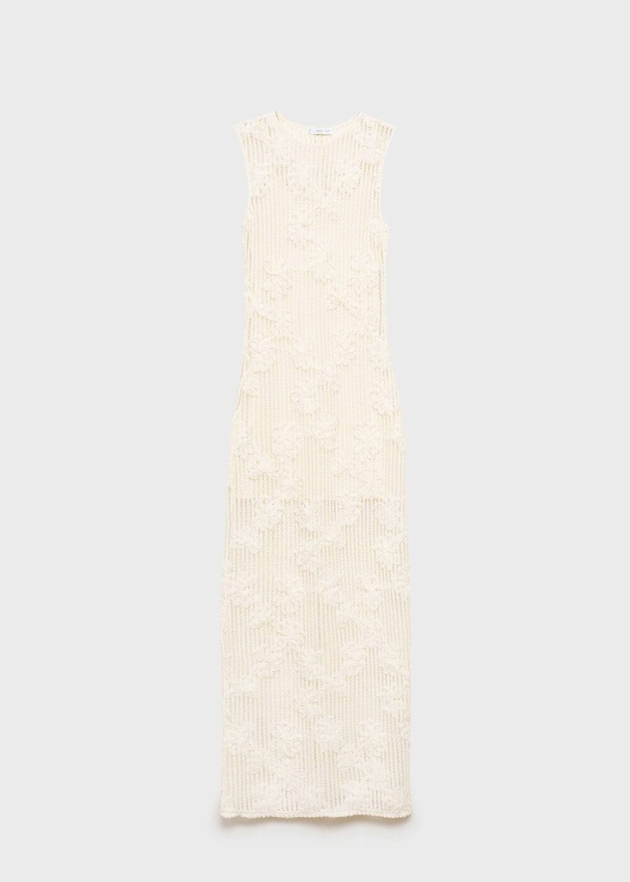 

Макси платье MANGO, Nude