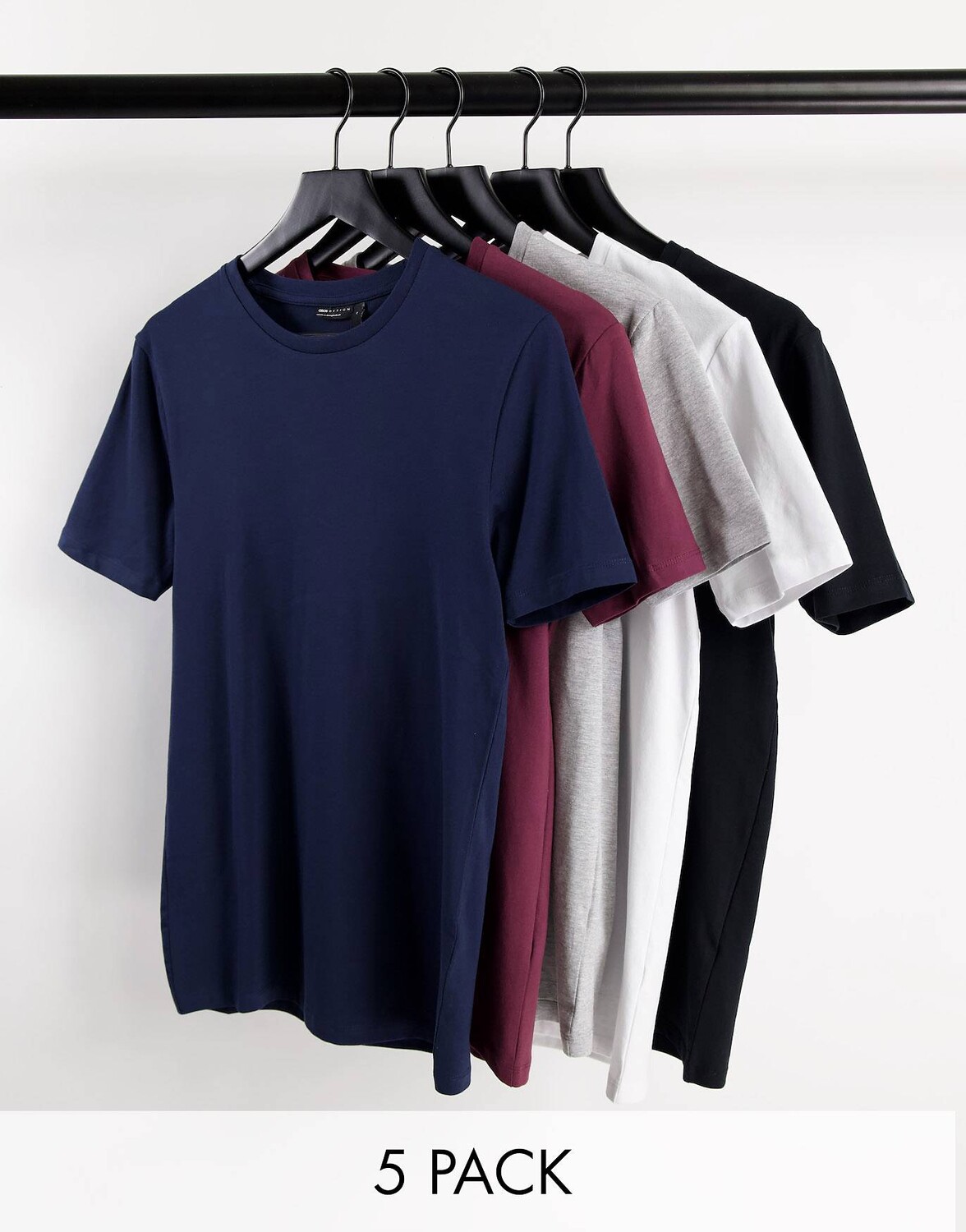 

Комплект из пяти футболок облегающего кроя с круглым вырезом ASOS DESIGN - МУЛЬТИ, Черный, Комплект из пяти футболок облегающего кроя с круглым вырезом ASOS DESIGN - МУЛЬТИ