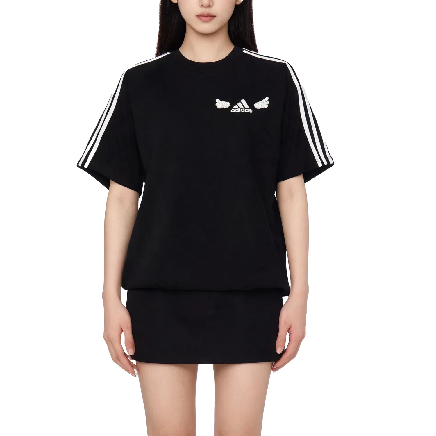Футболка с принтом Football T Shirts Unisex Adidas, черный — фото 4