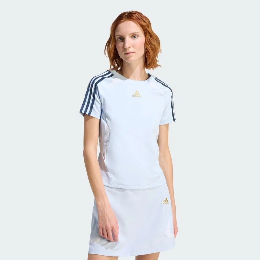 Футболка с принтом Teamgeist adidas, Сине-белый