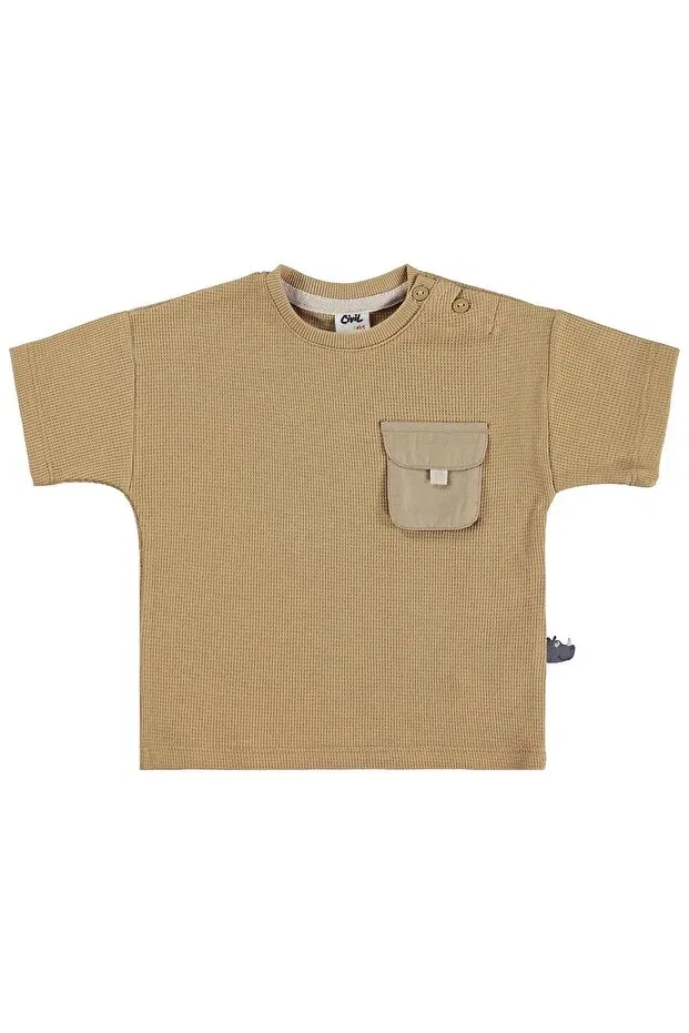 Детская футболка для девочек хлопковая Civil Baby, Camel