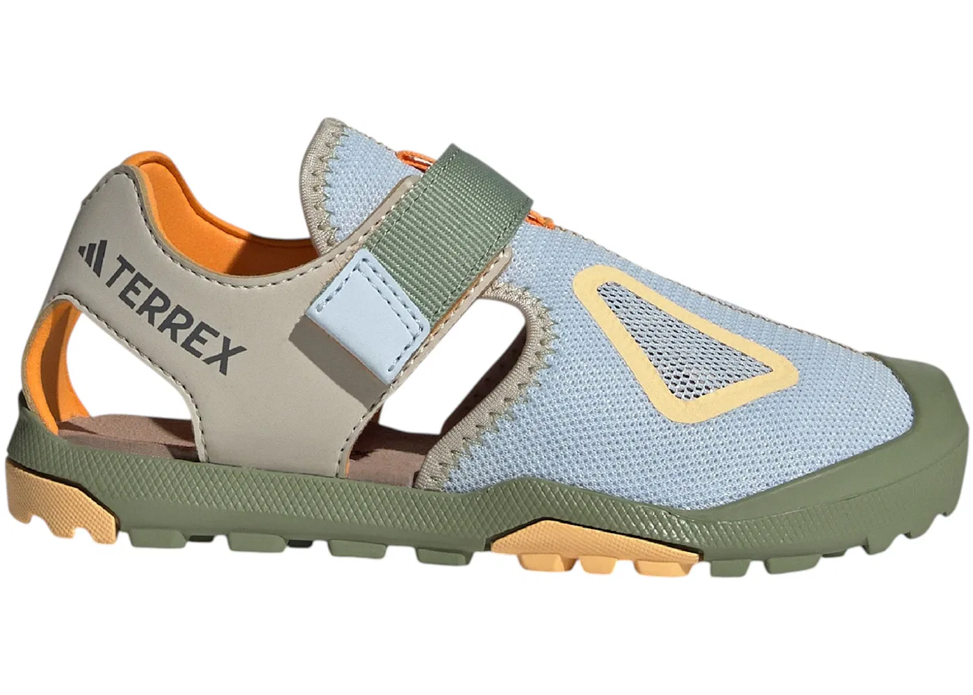 Детские сандалии с регулируемыми ремешками Adidas Terrex Captain Toey 2.0, Crystal Sky/Beige/Ice Tangerine