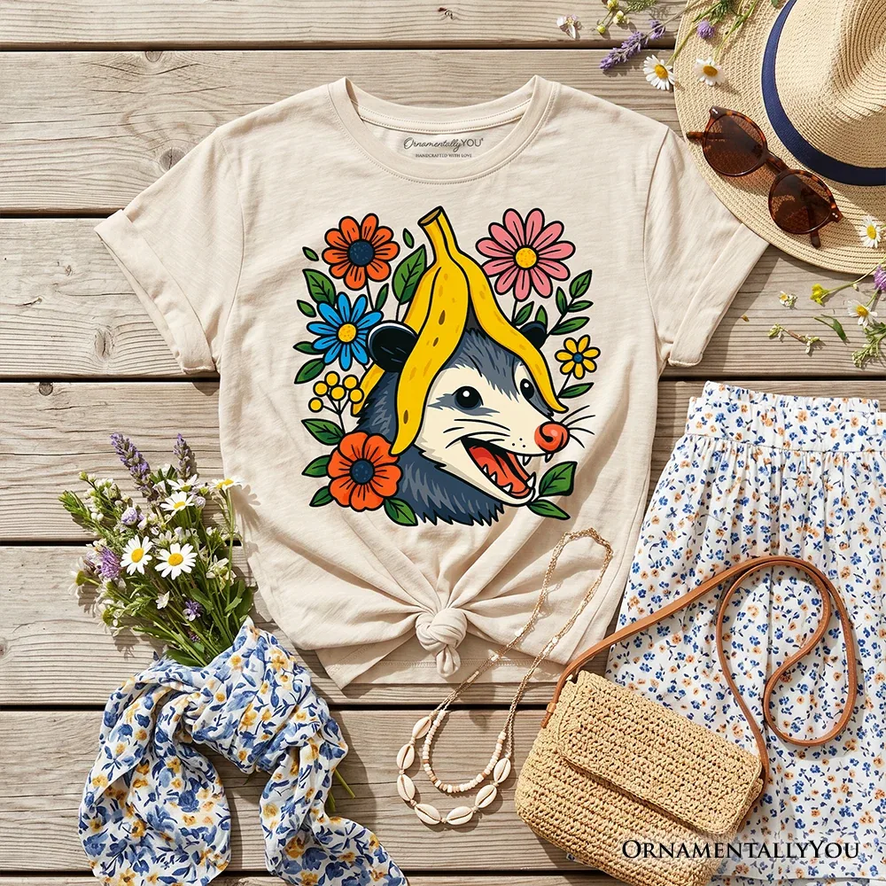 Детская футболка с принтом Banana Possum Floral OrnamentallyYou, Sand