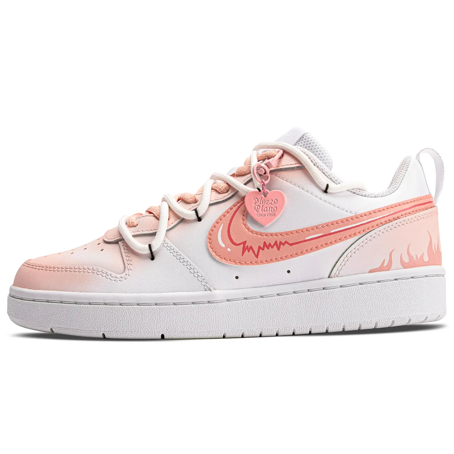 

Кроссовки Nike Court Borough Skateboarding Shoes Women's Low-top Pink/white, серый/розовый