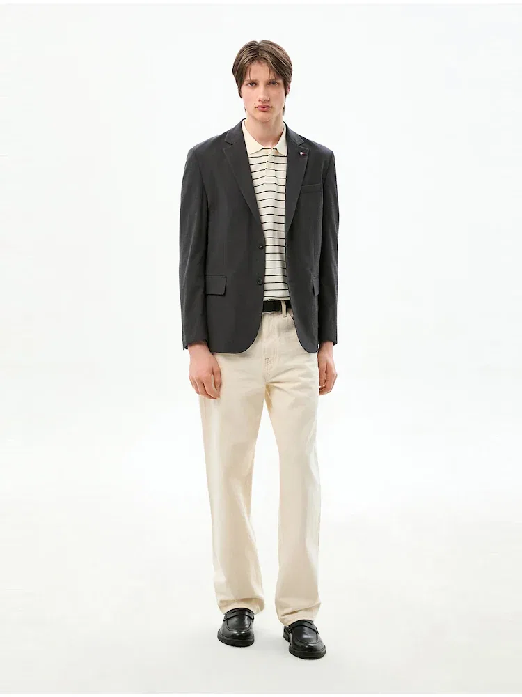 Блейзер из сшитой ткани, Regular Fit TOMMY HILFIGER, Dark Grey — фото 2