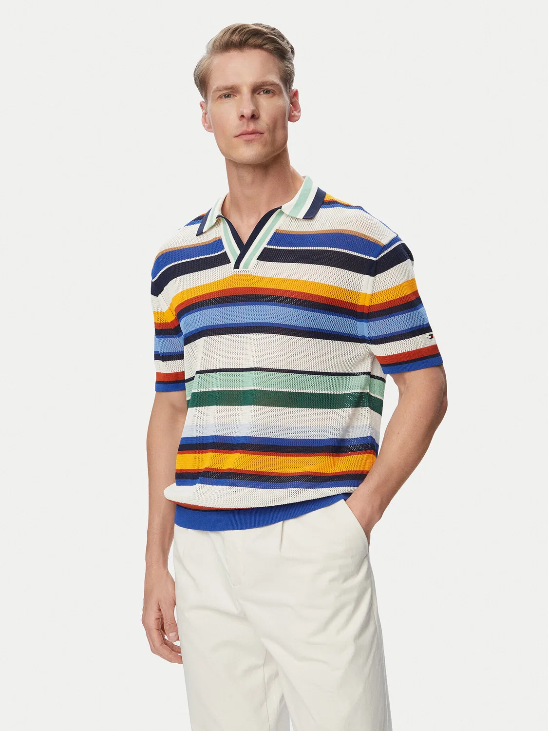 Мужское поло стандартного кроя Tommy Hilfiger, разноцветный