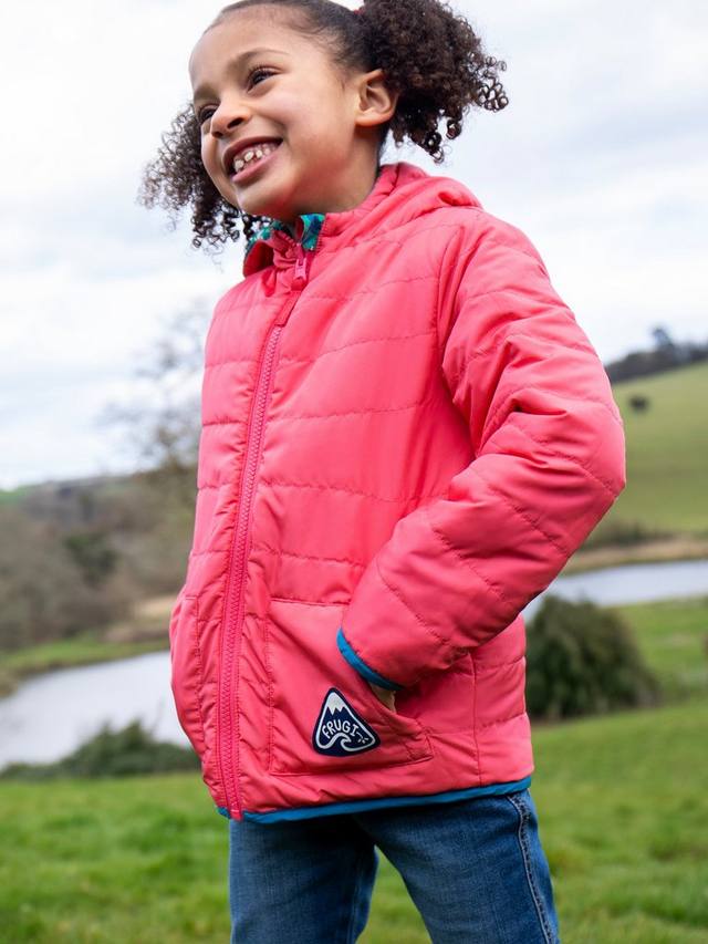 Детская двусторонняя утепленная куртка с капюшоном Toasty Trail Frugi, Wild Woods/Tulip — фото 4