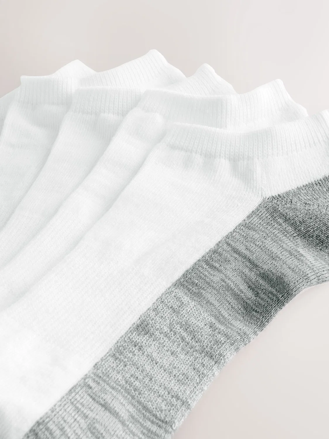 Носки повседневные с амортизацией Cushioned Trainers Socks Next, серые/белые — фото 3