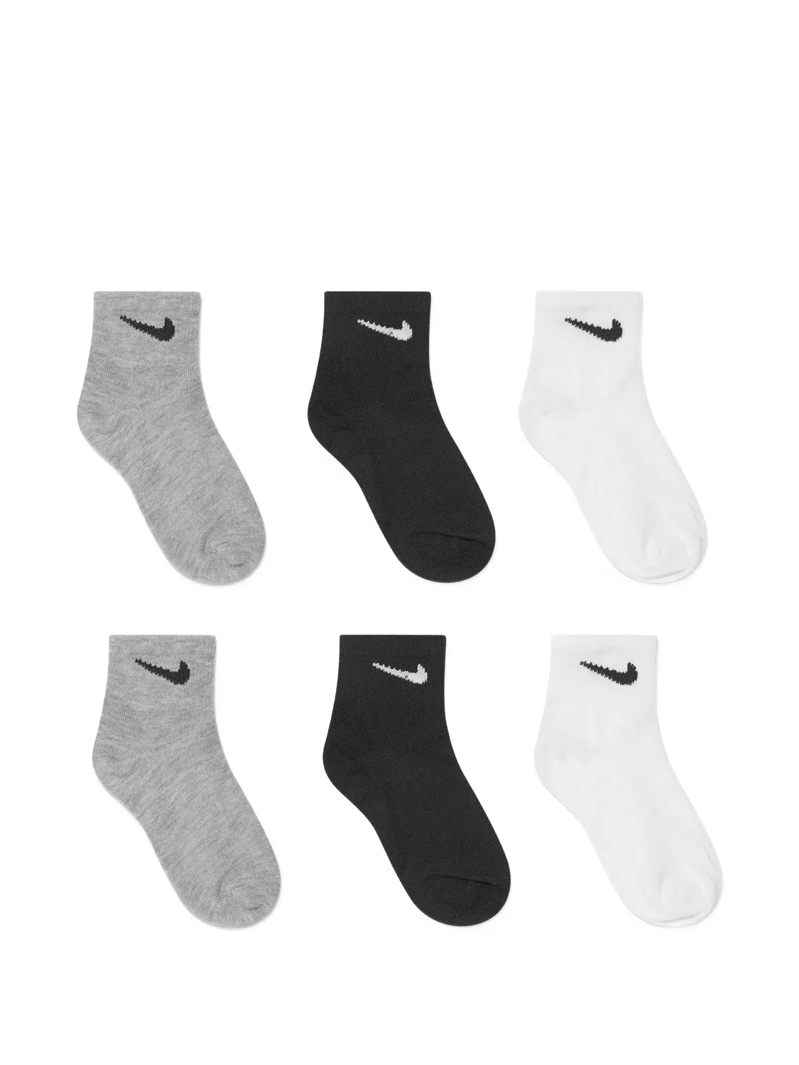 Комплект из трех пар носков с логотипом Swoosh Nike Kids, белый
