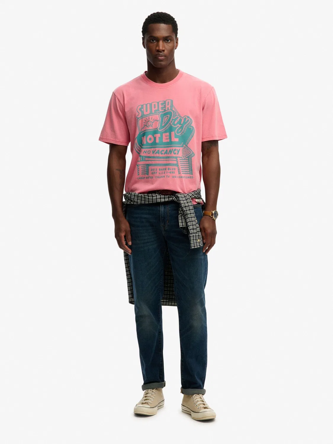 Футболка свободного кроя Roadside Trade Superdry, розовый — фото 3