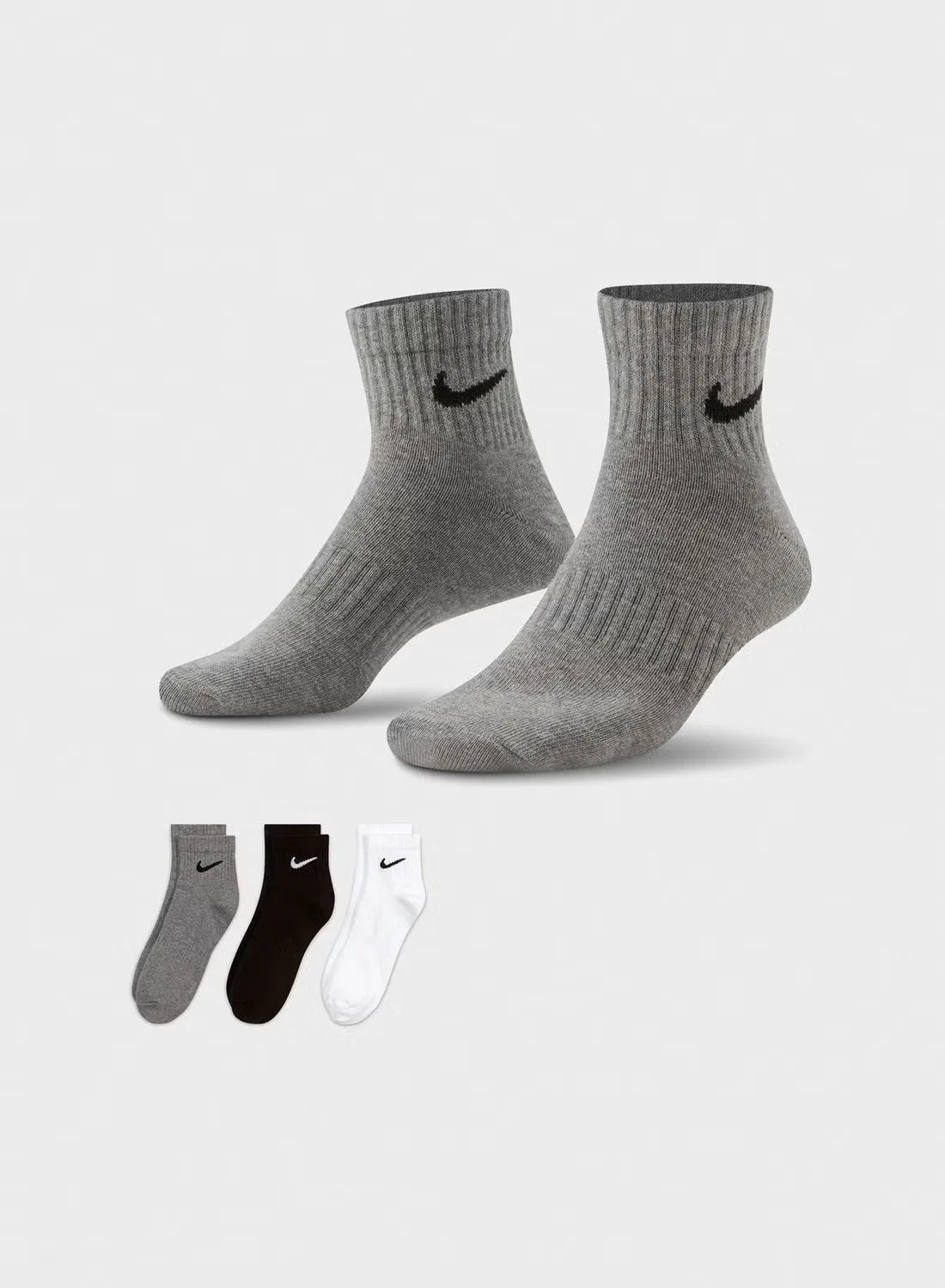 Носки повседневные низкие комплект 3 пары Nike, белый — фото 4