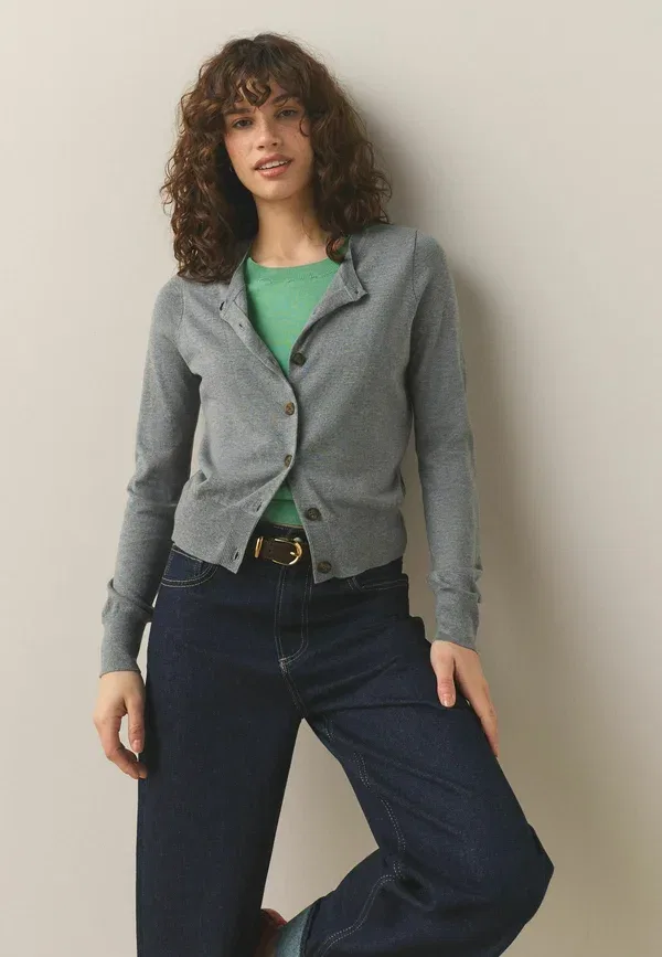 Кардиган из трикотажа Next grey green, зеленый/серый