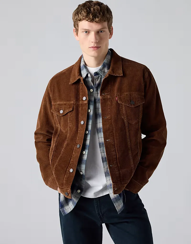 Куртка-тракер кордовая Levi's, коричневый — фото 4