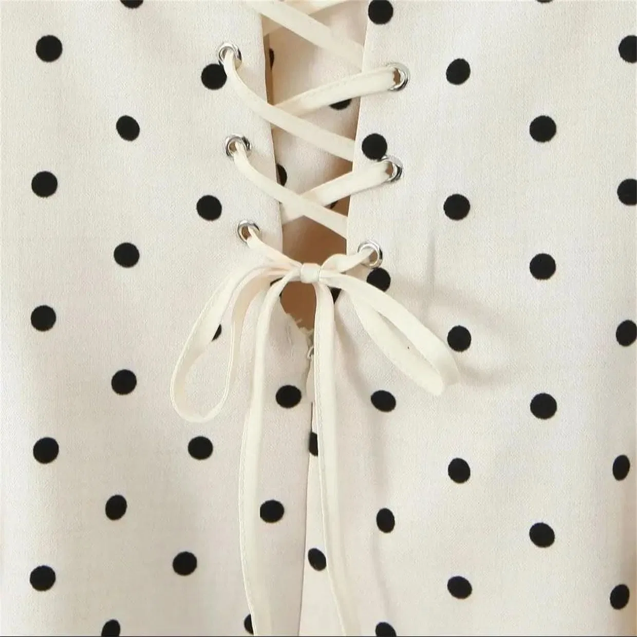 Женское платье с галстуком-бабочкой Polka Bow Strap Swing, 1 — фото 4