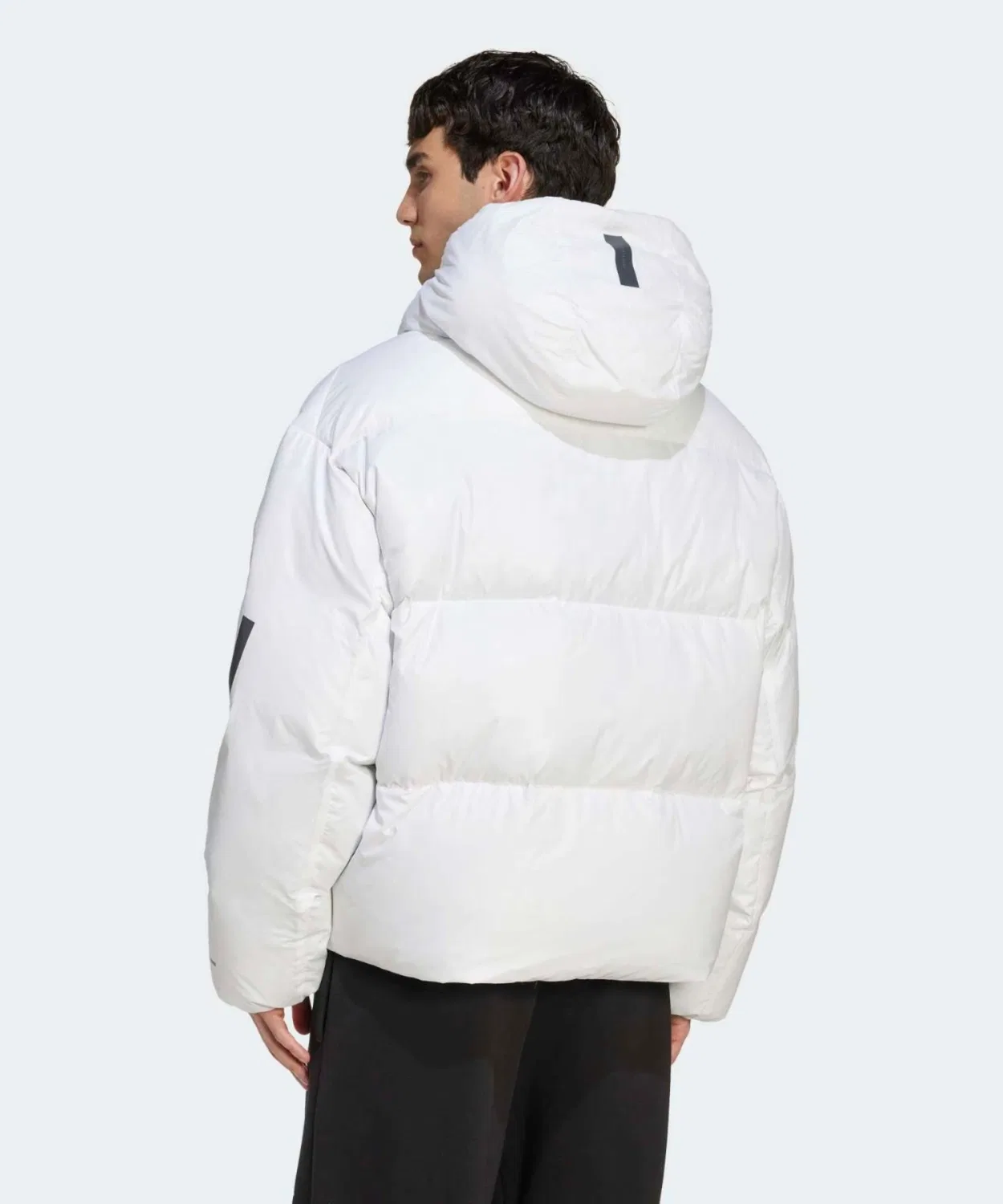 Мужской пуховик с капюшоном Climawarm, модель Z.N.E. Puffer, Adidas, White — фото 2