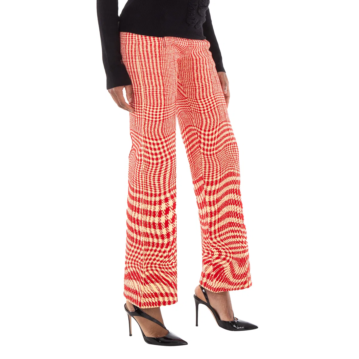 Брюки с принтом Houndstooth Wool-Blend Trousers Burberry, Pillar Ip Pattern — фото 2