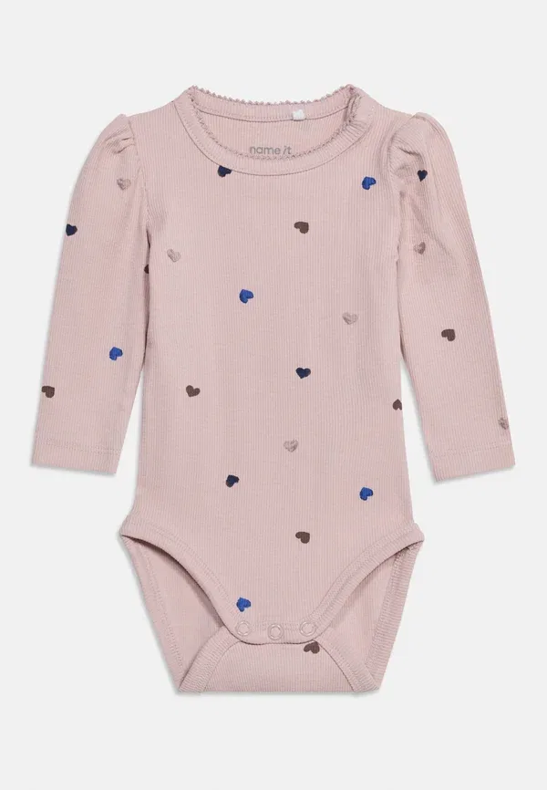 Боди с принтом Nbfnutti ls body noos Name It, Burnished Lilac, сиреневый