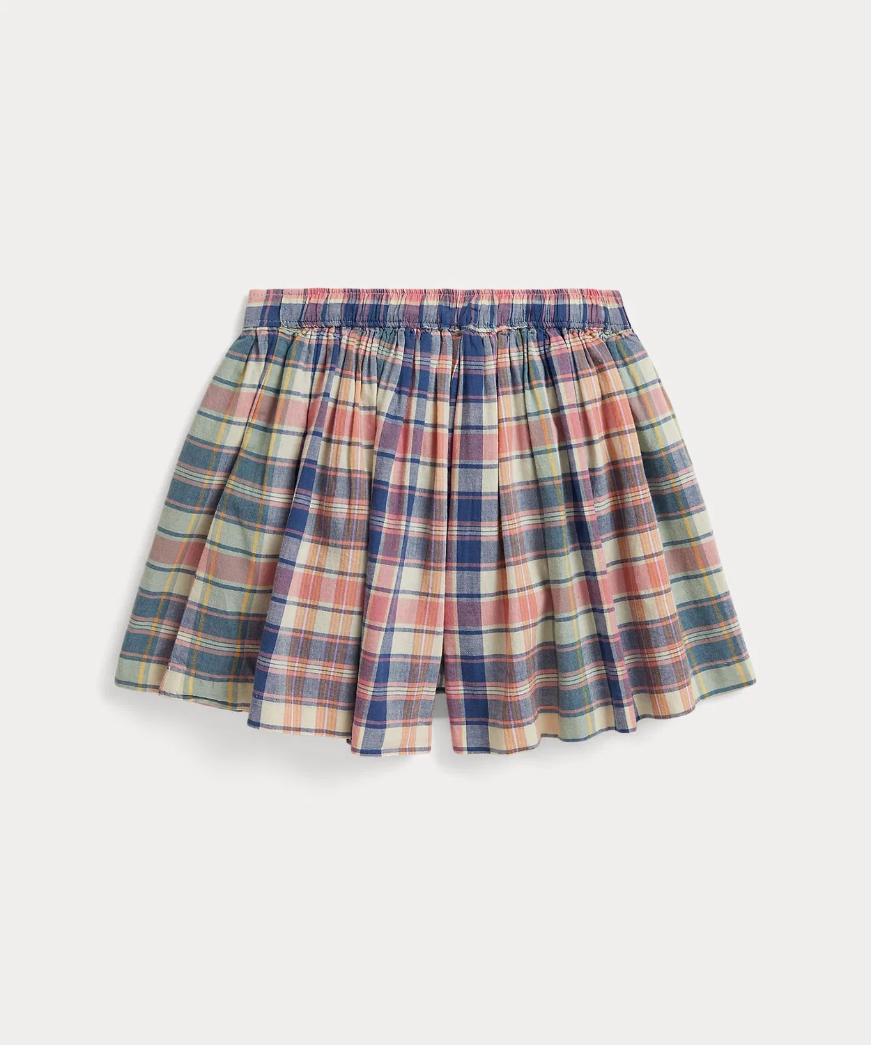 Детская юбка-шорты хлопковая в клетку с запахом Polo Ralph Lauren Childrenswear, Multi — фото 2