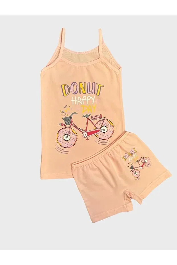 Детский комплект трусов-боксеров с принтом Donut bike patterned cotton girl's athlete boxer set Fil Kids, Yavruagzı