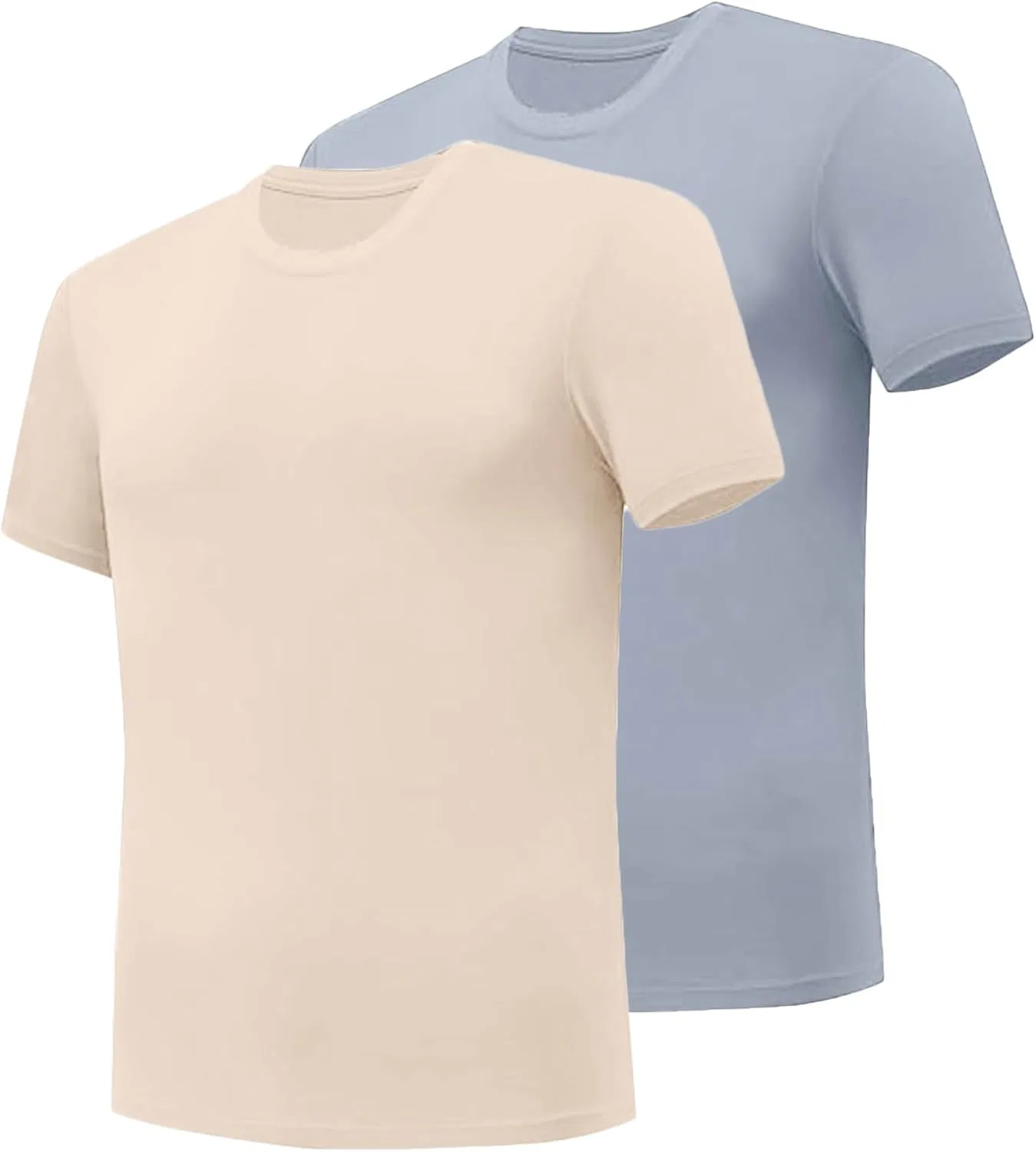 Мужская тренировочная футболка с круглым вырезом, 2 Pack, Blue
