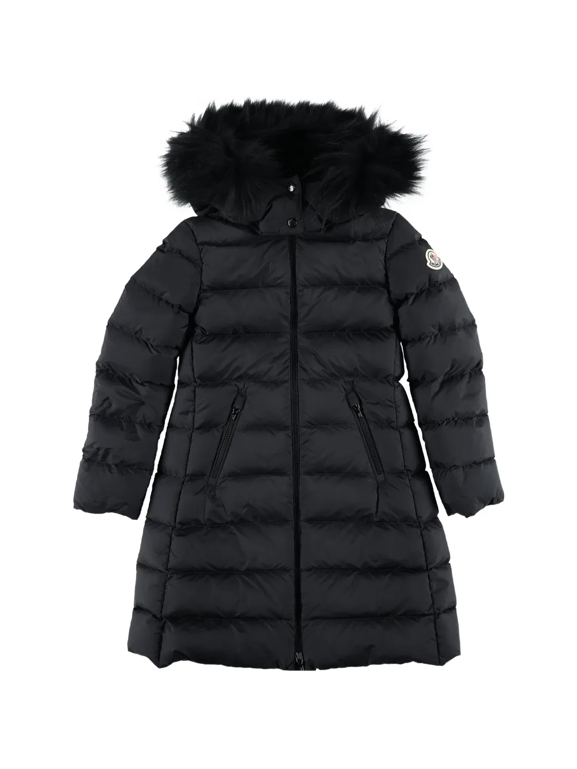 Moncler Пуховик черный стеганый