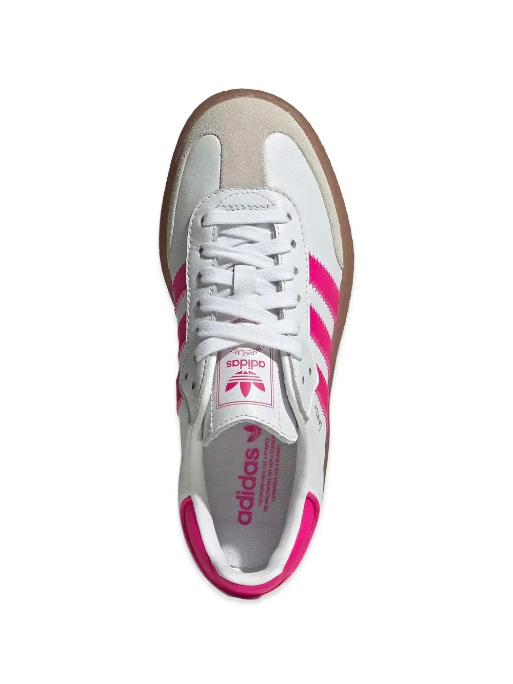 Кроссовки Samba на платформе Adidas Kids, белый — фото 4