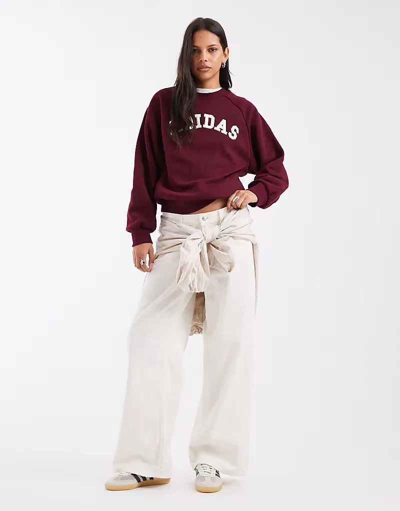 Толстовка Adidas Sportswear, бордовый — фото 4