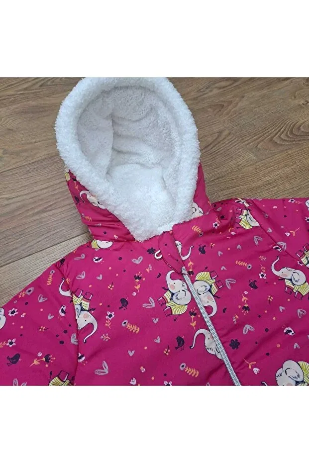 Детское пальто для девочек с принтом Welsoft Fabric Girl's Coat Generic Brands, Fujiya — фото 4