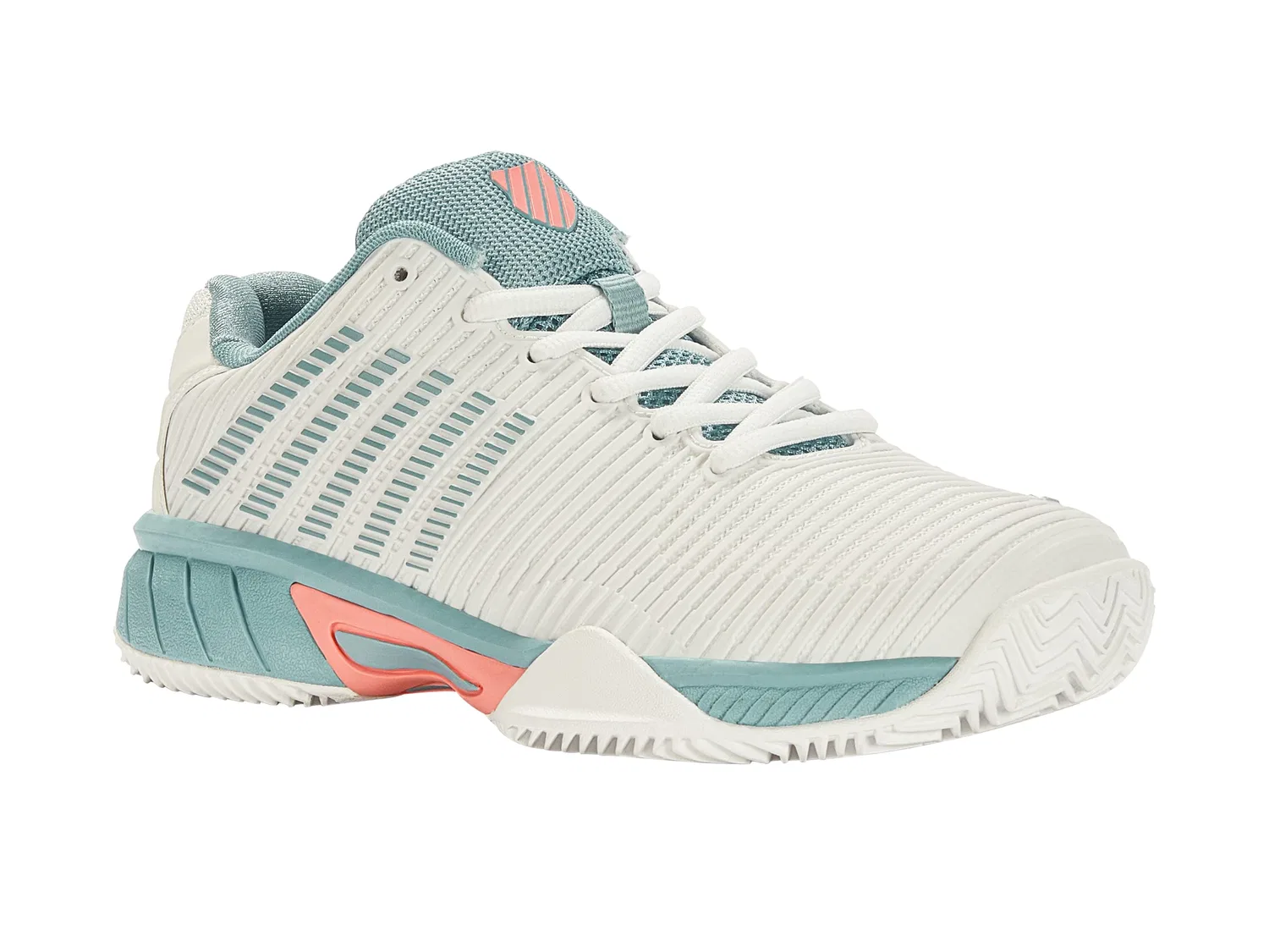 Детские теннисные туфли для девочек Hypercourt Express 2 Hb K-Swiss, Blanc De Blanc Nile Blue Desert Flower
