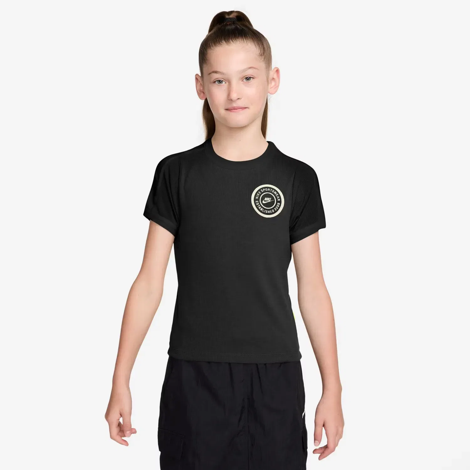 Детская футболка для девочек с принтом Sportswear Nike, Negro