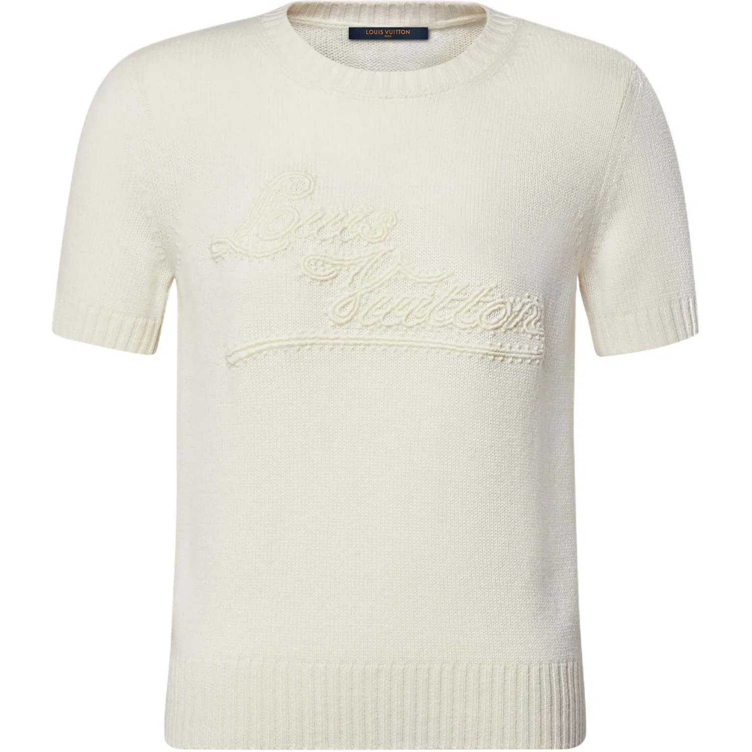 Кашемировый свитер с круглым вырезом, Milk White, LOUIS VUITTON