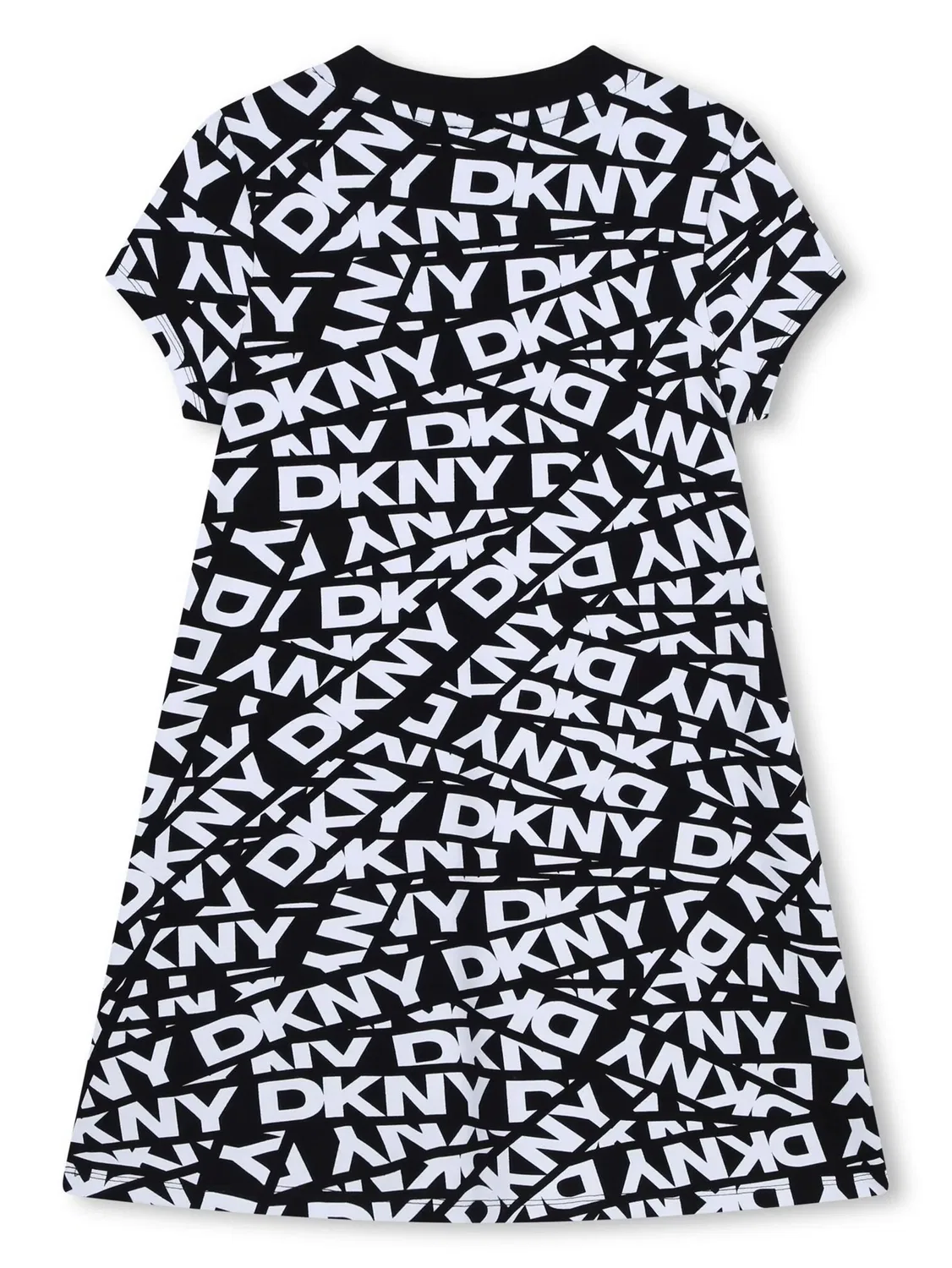 Платье с коротким рукавом и логотипом DKNY, черный — фото 2