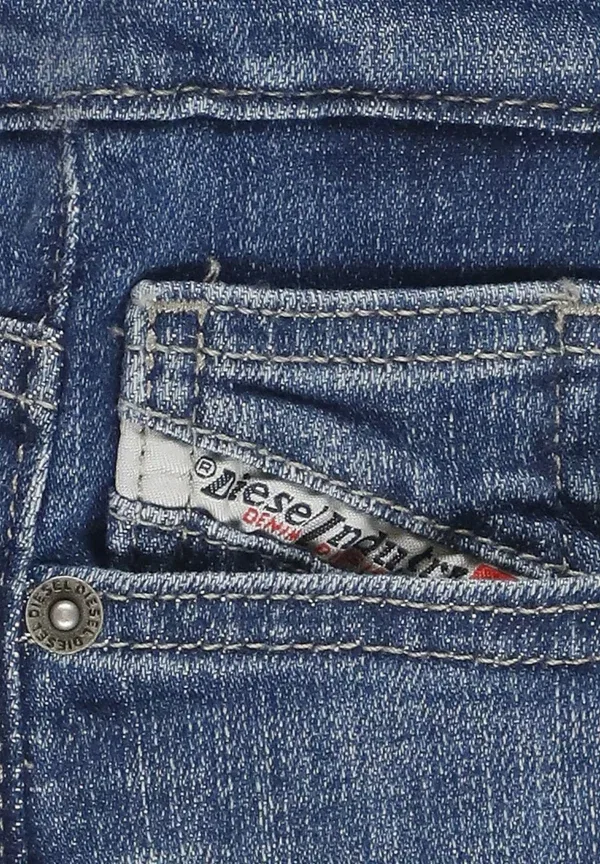Джинсовые шорты - юбка А-силуэта Diesel, синий — фото 3