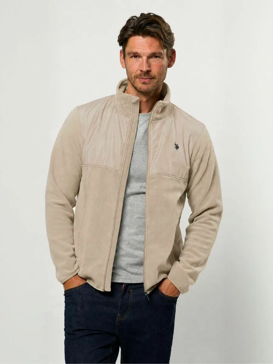 Куртка U.S. POLO ASSN. для межсезонья 'UMVitus' бежевого цвета — фото 2