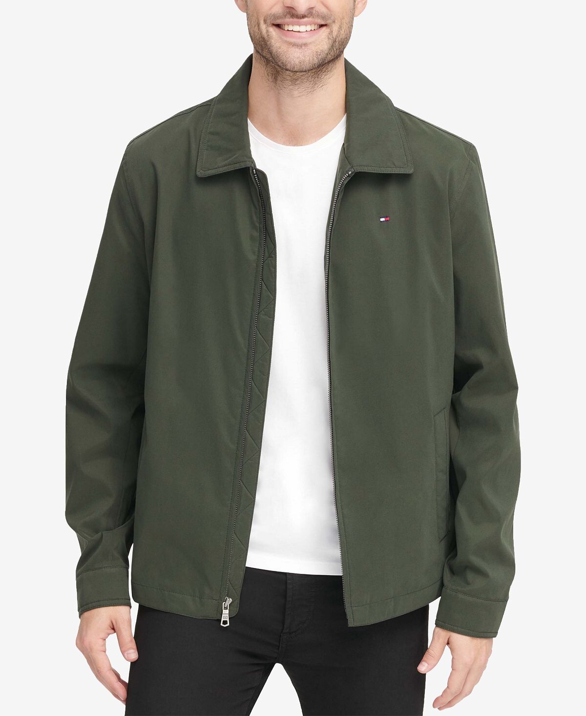 

Мужская легкая куртка с молнией спереди Tommy Hilfiger, Серый, Мужская легкая куртка с молнией спереди Tommy Hilfiger