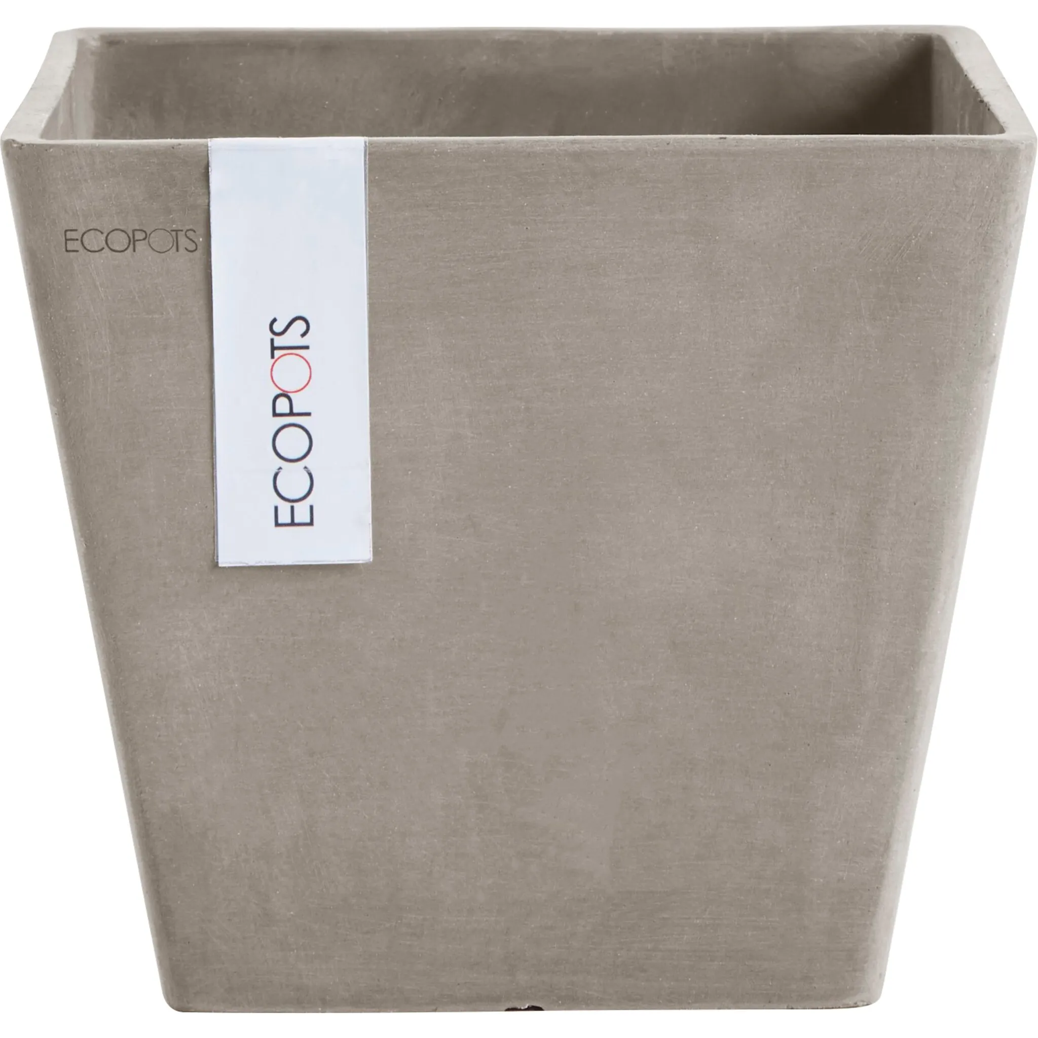 

Цветочный горшок ECOPOTS «ROTTERDAM Taupe», ШxГxВ: 20x20x17,5 см, серо-коричневый