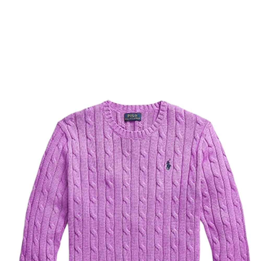 Polo Ralph Lauren Вязаный свитер женский розовый фиолетовый — фото 4
