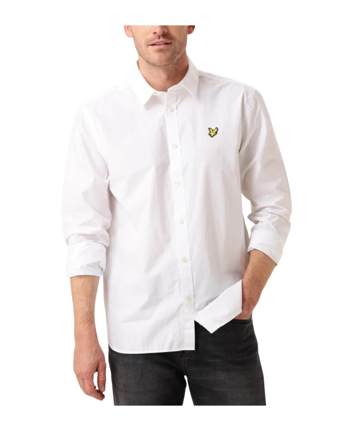 

Рубашка из поплина с длинными рукавами Lyle & Scott, белый