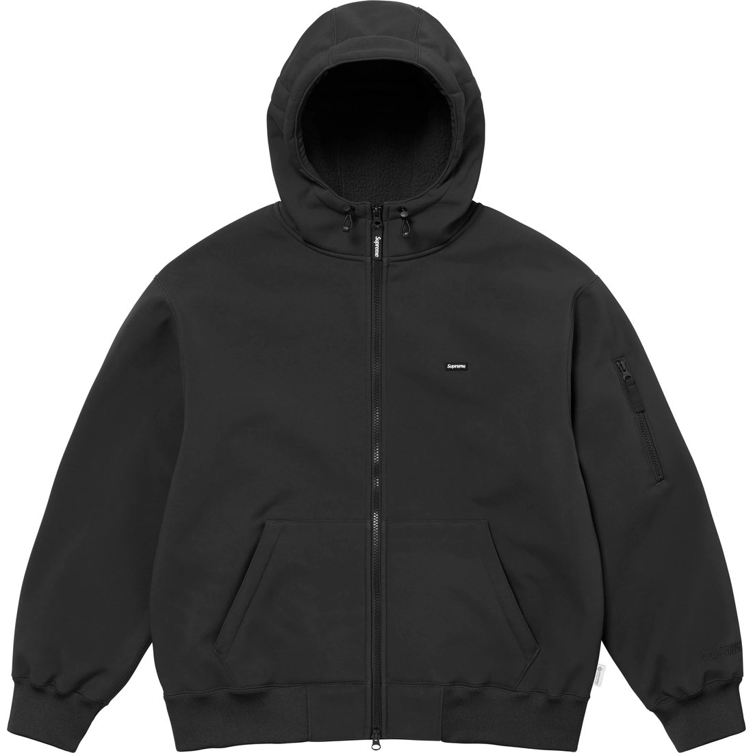 Ветрозащитная худи с молнией FW24 Supreme, черный — фото 3