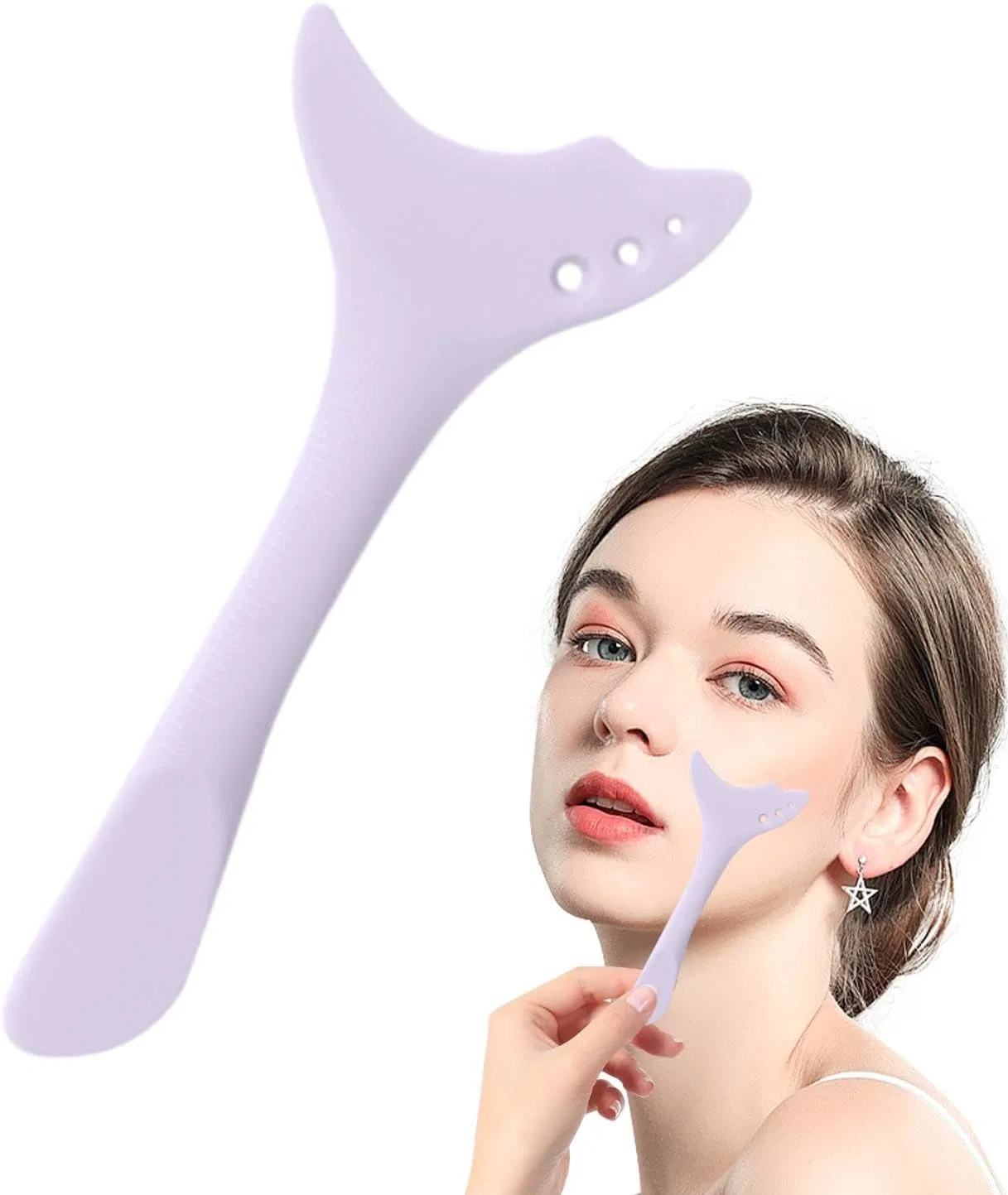 Силиконовый аппликатор-щиток для туши Purple Generic