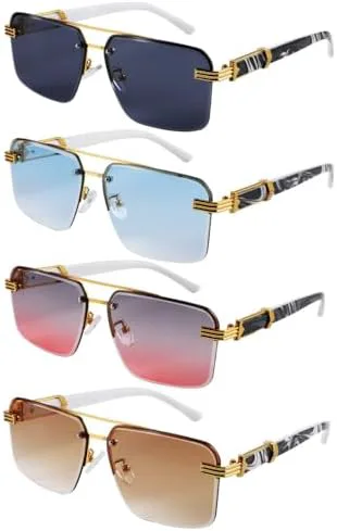 

Модные градиентные очки 2027 года для женщин, квадратные очки, солнцезащитные очки без оправы с закругленными краями, солнцезащитные очки MTZJH, 172 1021-blue