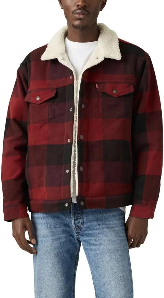 Куртка Levi's, шерстяная смесовая, цвет Шоколад