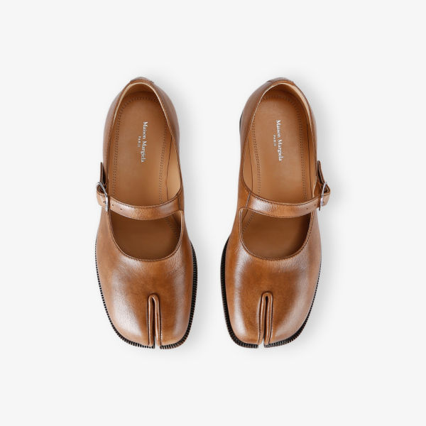 Туфли кожаные Maison Margiela Mary Jane Tabi, рыжевато-коричневый — фото 2