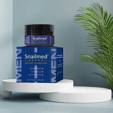 Крем увлажняющий и питательный для мужчин 30мл Snailmed — фото 4