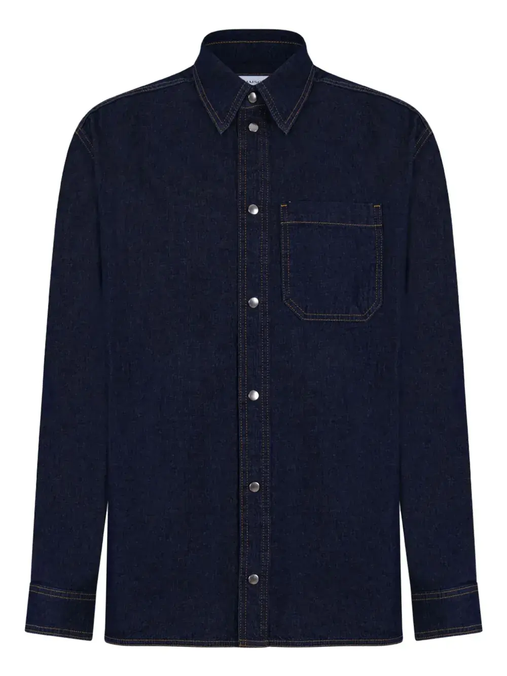 

Рубашка с карманом на пуговице Maison Kitsuné, синий